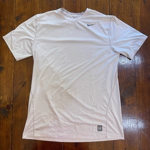 Nike Pro Combat Dri-Fit Shirt White Fitted Size XL